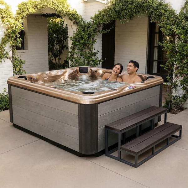 American Spas 7-Person 45-Jet 240-Volt Premium Acrylic Bench Spa