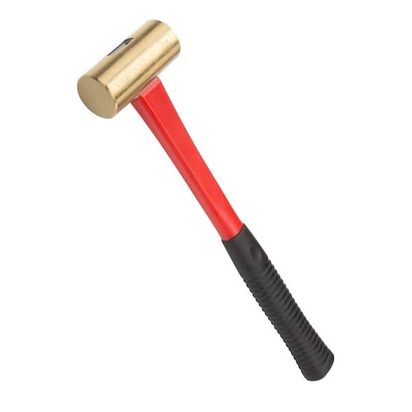 TEKTON 32 oz. Jacketed Fiberglass Brass Hammer