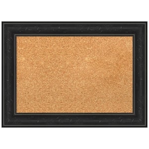 Shipwreck Black 22.00 in. x 16.00 in. Narrow Framed Corkboard Memo Board