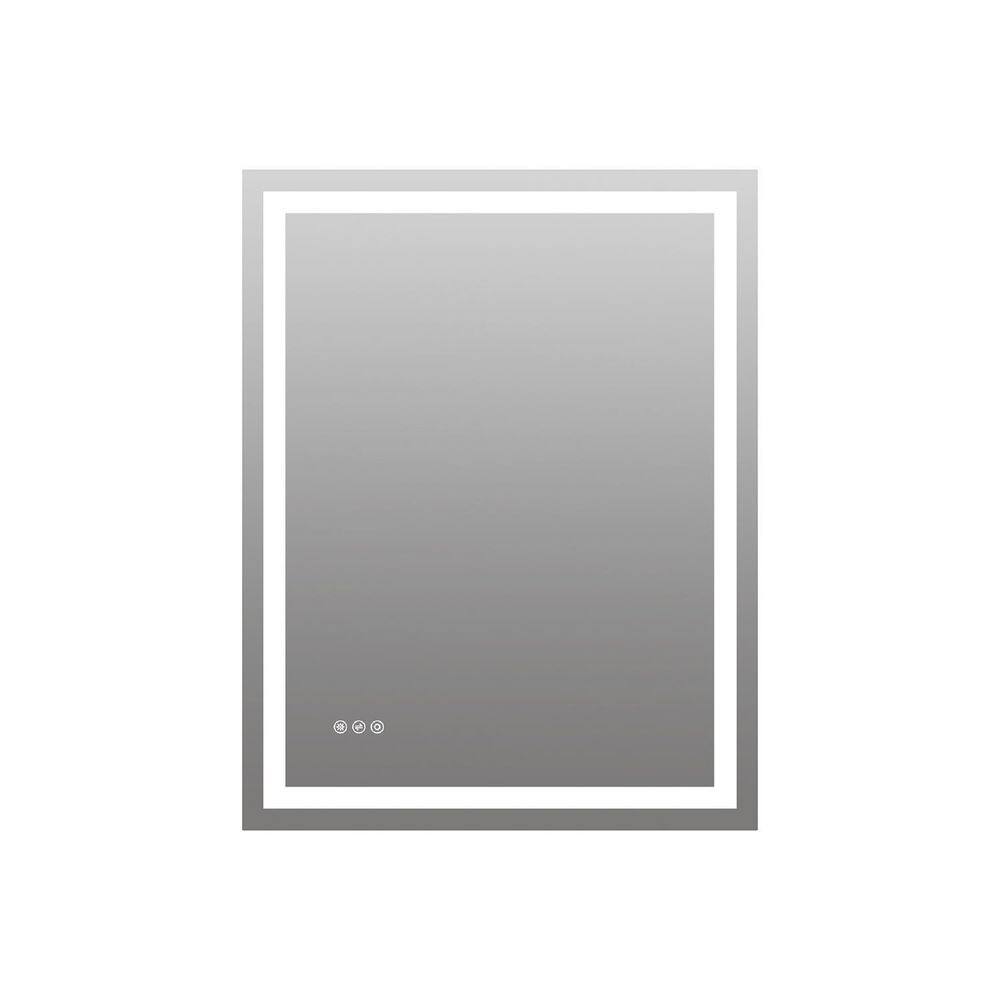 28 in. W x 36 in. H Rectangular Aluminum Framed Wall Mount LED Light Bathroom Vanity Mirror in Transparent price history on PriceWatchPro