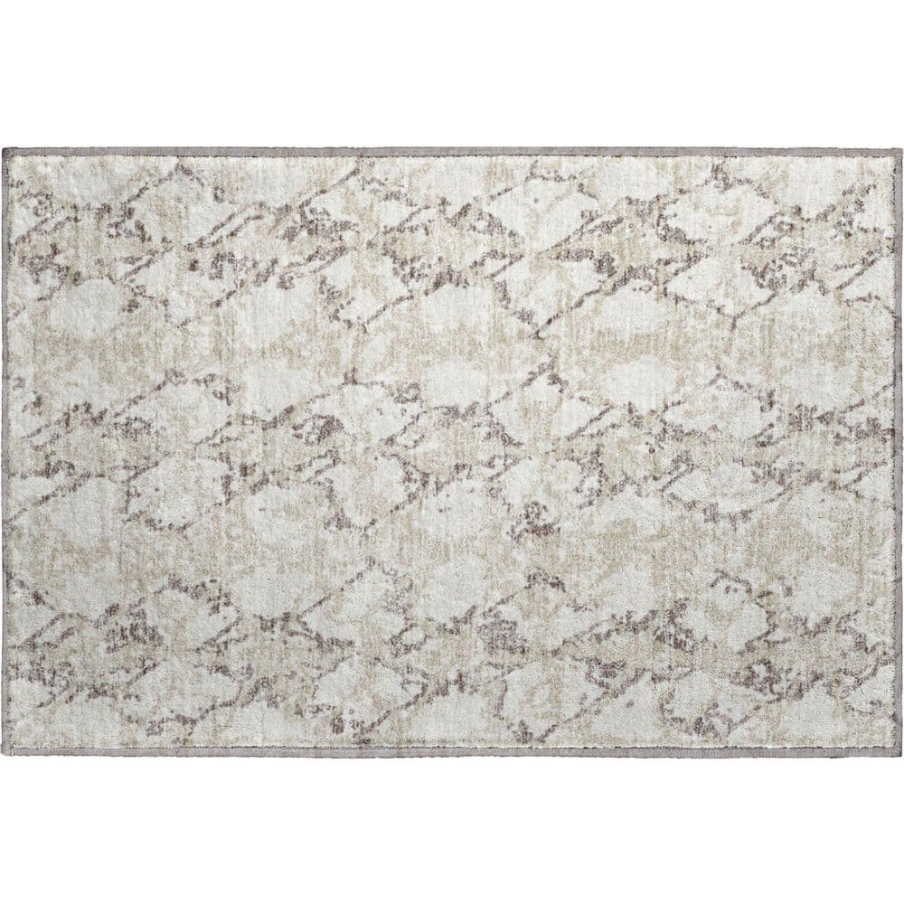 Mayfield Premium Machine Washable Abstract AMF969 Ivory 1 ft. 8 in. x 2 ft. 6 in. Area Rug price history on PriceWatchPro