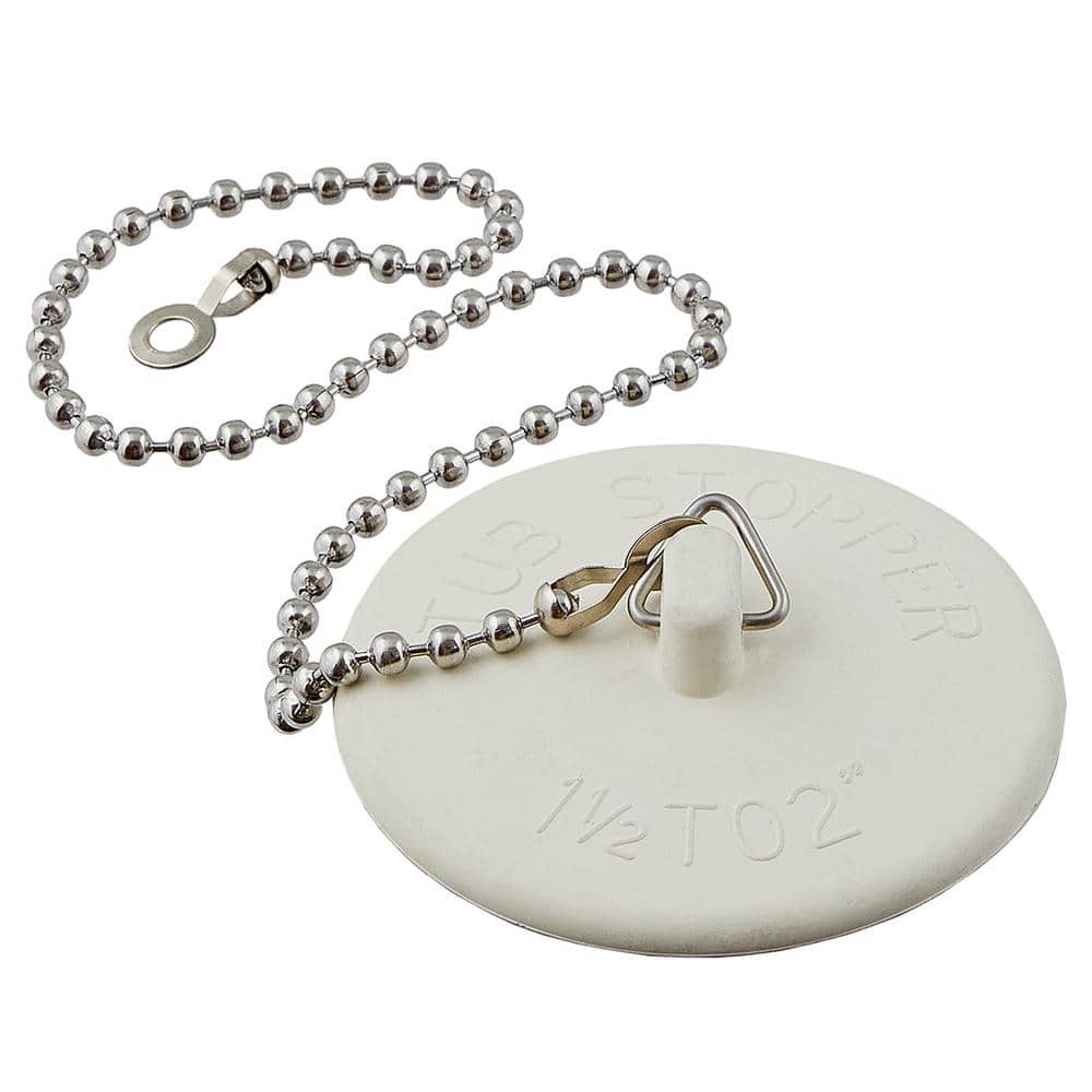 1-1/2 in. to 2 in. Sink Stopper with Chain in White price history on PriceWatchPro