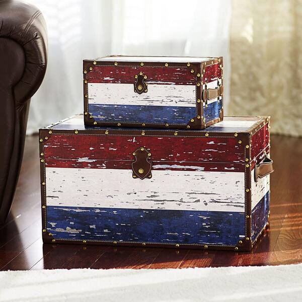 Household Essentials Red White and Blue Trunk