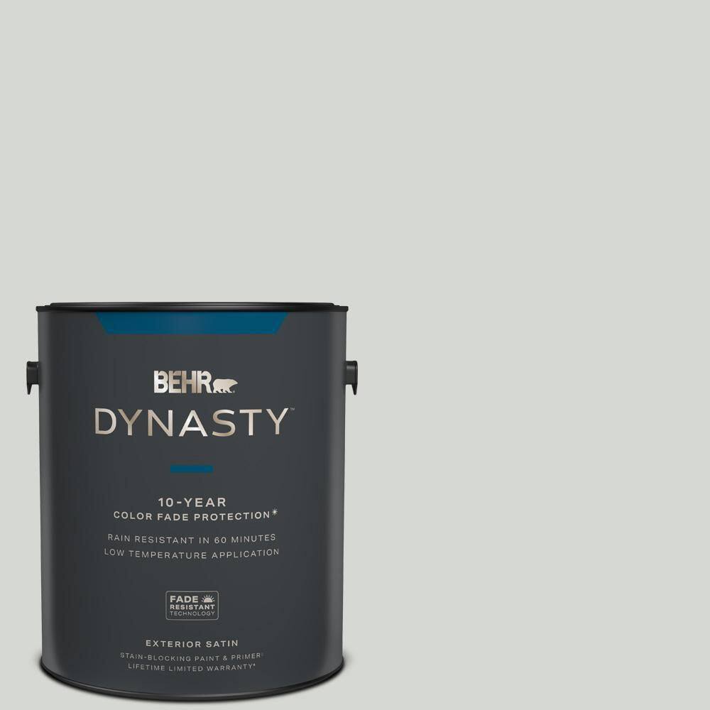 BEHR DYNASTY 1 gal. PPU2513 Misty Coast Satin Enamel Exterior StainBlocking Paint & Primer