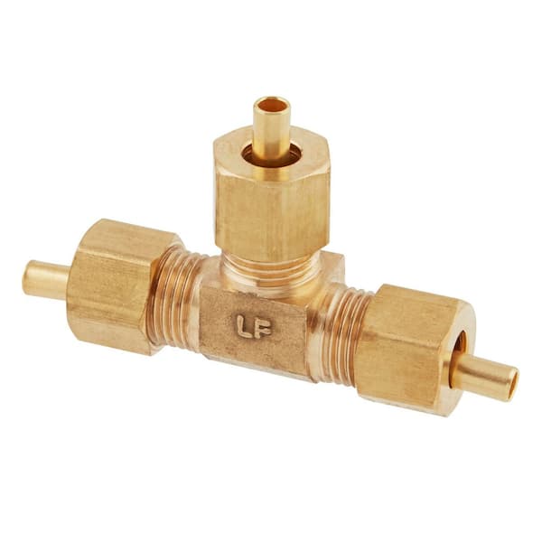 Everbilt 1/4 in. OD Compression Brass Tee Fitting 800849 - The