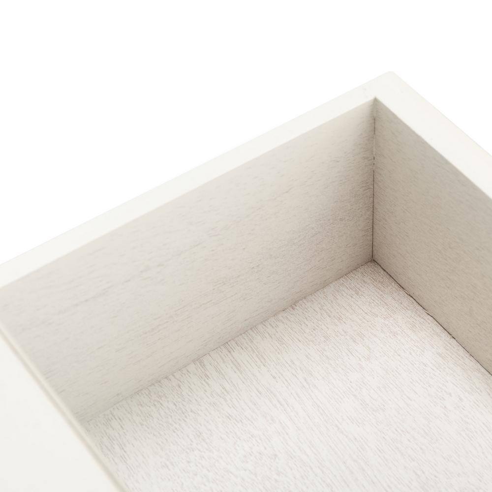 Allura Distressed White Wood 1-Drawer Accent Table
