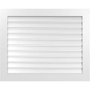 42 in. x 34 in. Vertical Surface Mount PVC Gable Vent: Functional with Standard Frame