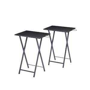 StoreSmith Folding Acacia Tray Table with Removable Tray