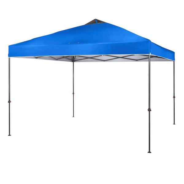 CROWN SHADES 10 ft. x 10 ft. Blue Instant Pop Up Canopy with Carry Bag
