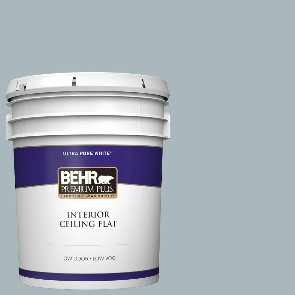 BEHR PREMIUM PLUS 5 gal. N4703 Half Sea Fog Ceiling Flat Interior