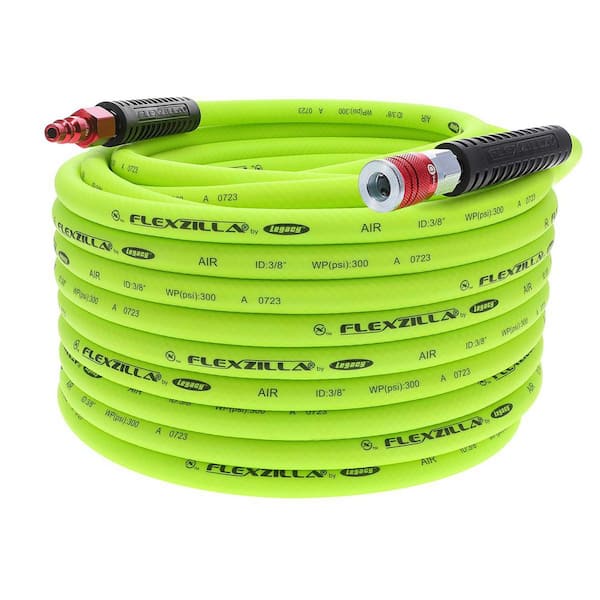 3-Piece Air Hose Kit, 3/8 in. x 100 ft. with Color Connex Coupler and Plug, Type D, Red