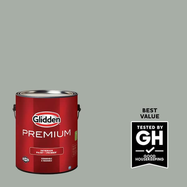 Glidden Premium 1 gal. PPG1033-4 Light Drizzle Semi-Gloss Interior Latex Paint