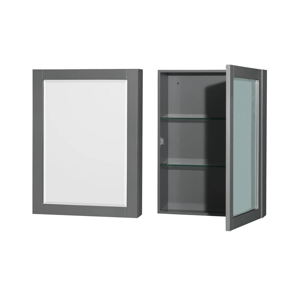 Sheffield 60-Inch Dark Gray Bathroom Vanity with White Carrara Marble Top and Mirror