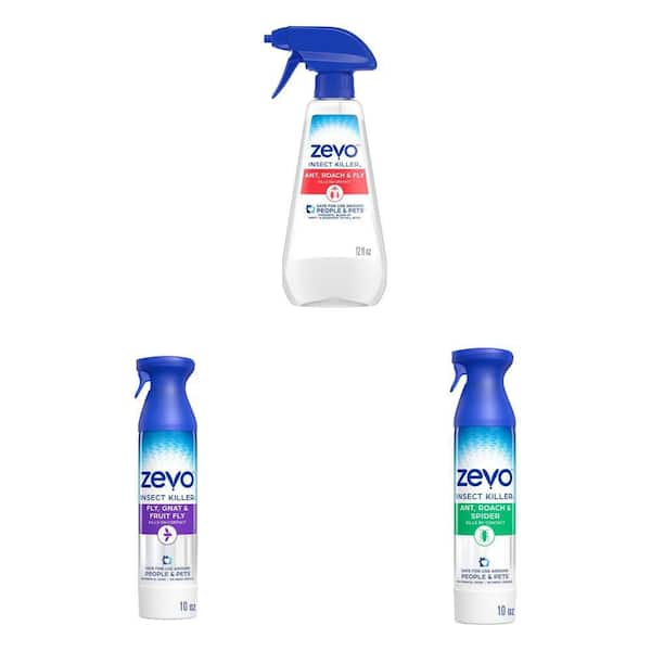 Multi Insect Killer 12oz Spray, Flying Insect Killer 10 oz & Ant, Roach, Spider Insect Killer 10 oz Aerosol Spray Combo
