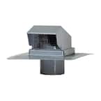 4 in. Gray Plastic Roof Cap Vent