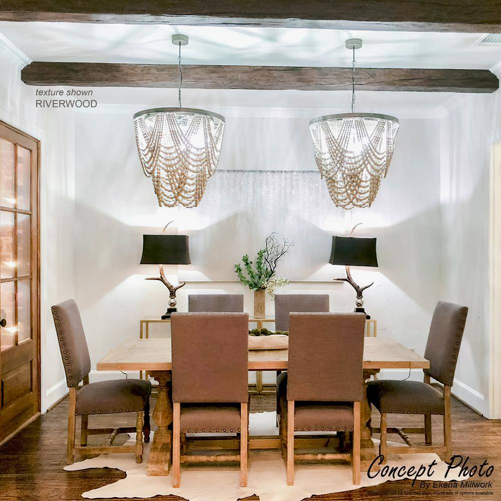 Natural Golden Oak Hand Hewn Faux Wood Ceiling Beam