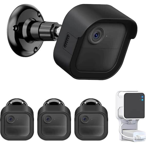 Adrinfly Outdoor Camera Mount with Outlet Wall Holder, Protective Cover and 360° Adjustable Mount (3 Pack)