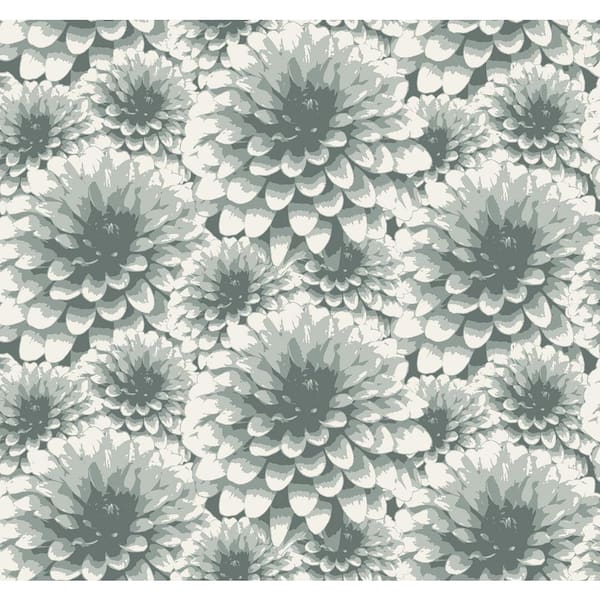 A-Street Prints Umbra Teal Floral Paper Strippable Roll (Covers 60.8 sq. ft.)