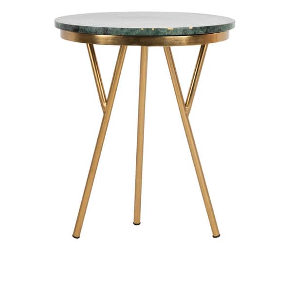 SAFAVIEH Coletta Dark Green/Brass End Table