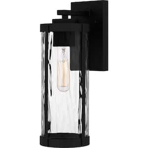 Culpo 1-Light Matte Black Outdoor Wall Lantern Sconce