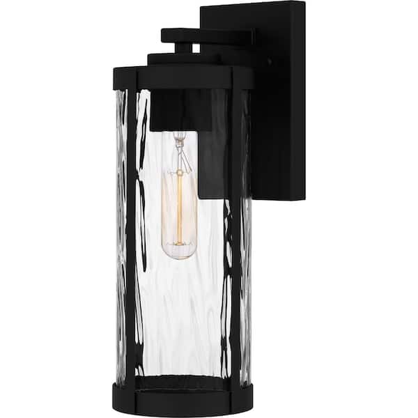 Culpo 1-Light Matte Black Outdoor Wall Lantern Sconce
