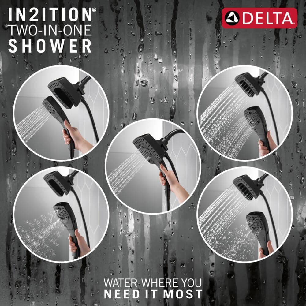 Matte Black Stainless Steel Dual Handheld Wall Mount Shower