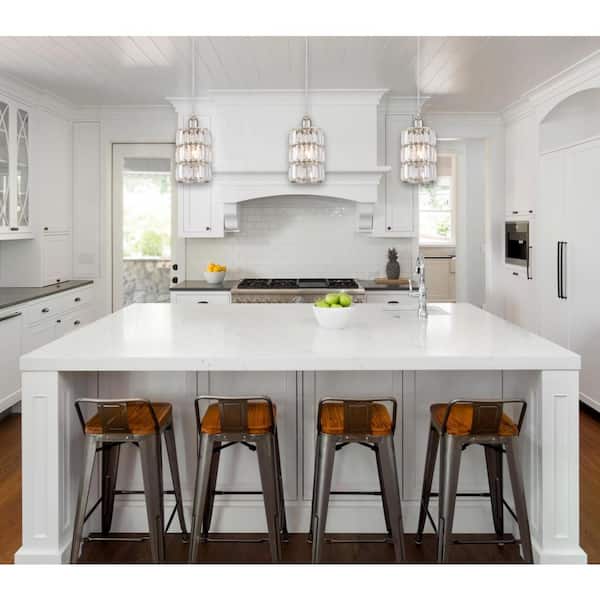 Sophie 1-Light Brushed Nickel Mini Pendant with Crystal Prism Shade