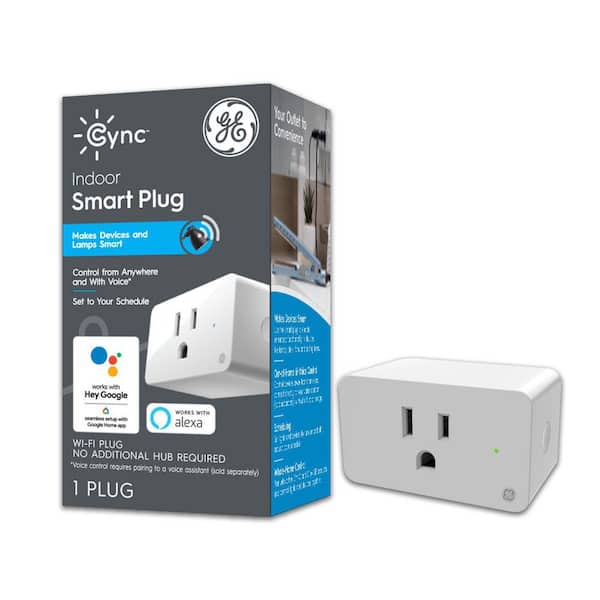 GE Cync Smart On/Off Indoor Plug, Works with Alexa and Google Assistant,  WiFi Enabled, No Hub Required White 93103491 - Best Buy