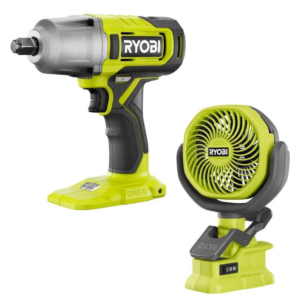 ONE+ 18V Cordless 1/2 in. Impact Wrench with ONE+ 18V Cordless 4 in. Clamp Fan (Tools Only) price history on PriceWatchPro