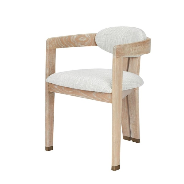 Belton Modern Off-White Fabric Dining Chair