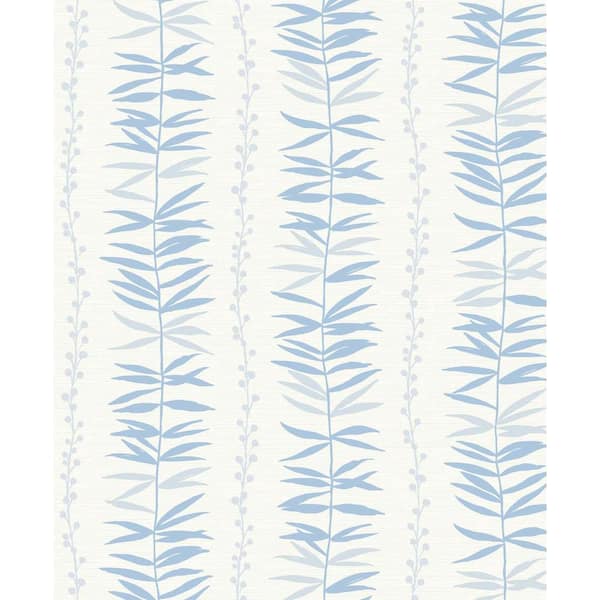 Sky Blue Summer Garland Nonwoven Paper Non-Pasted Wallpaper Roll (Covers 57.5 sq. ft.)