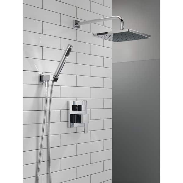 Delta Faucet Modern Raincan Duschsystem – Mit Regenbrause & Handbrause, Schwarz | Komplett-Set Mit Monitor-Ventil