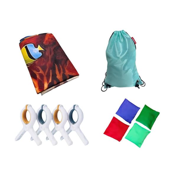 Kids Fort Building Kit with Soft Skin-Friendly Fabric-Indoor/Outdoor Swing Set with Clips, Weights and Straps