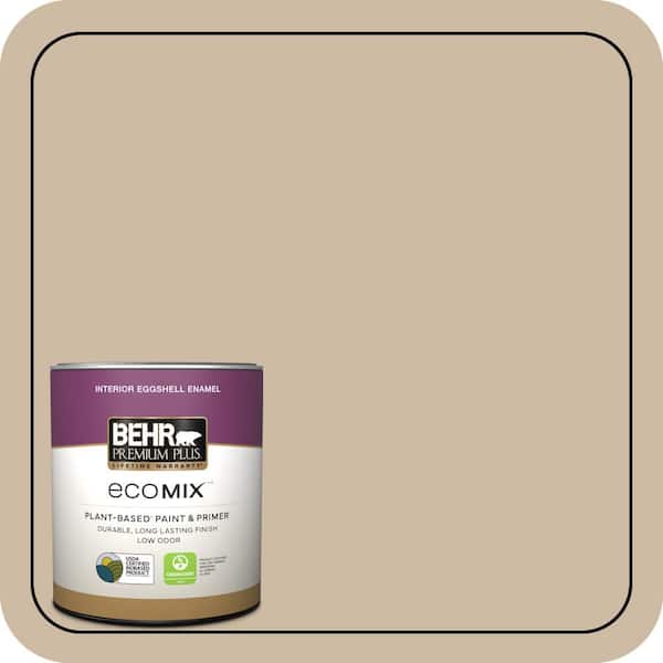 BEHR PREMIUM PLUS 1 qt. #710C-3 Gobi Desert Eggshell Enamel EcoMix ...