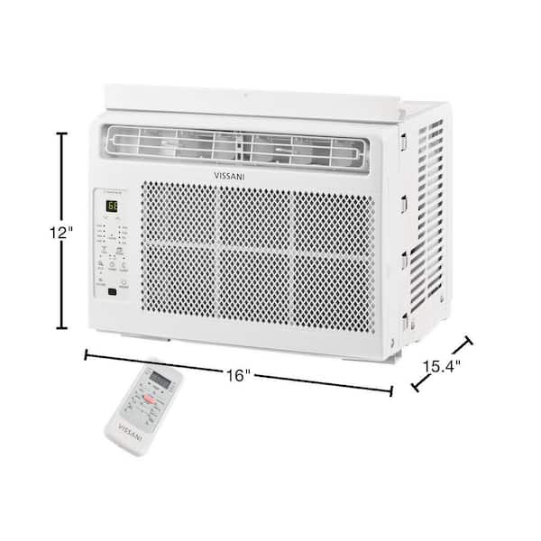 Vissani - 5,000 BTU 115-Volt Window Air Conditioner for 150 sq. ft. Rooms in White