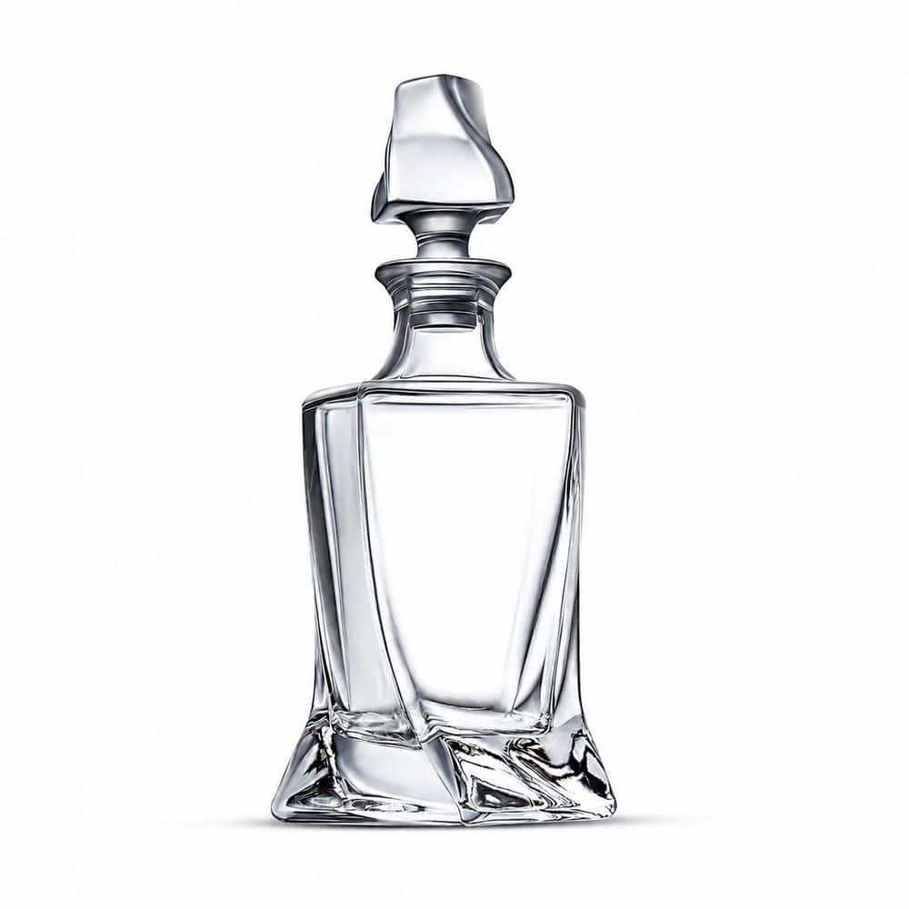 25 oz Twisted Clear Glass Whiskey Decanter for Liquor, Scotch, Bourbon, Vodka, Brandy or Wine price history on PriceWatchPro