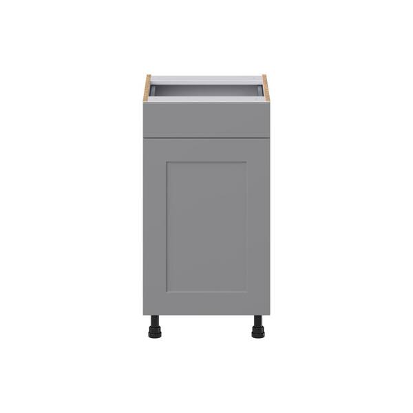 J COLLECTION Bristol Painted Slate Gray Shaker Assembled 18 in. W x 34.5 in. H x 21 in. D Vanity 1 Drawer Base Kitchen Cabinet