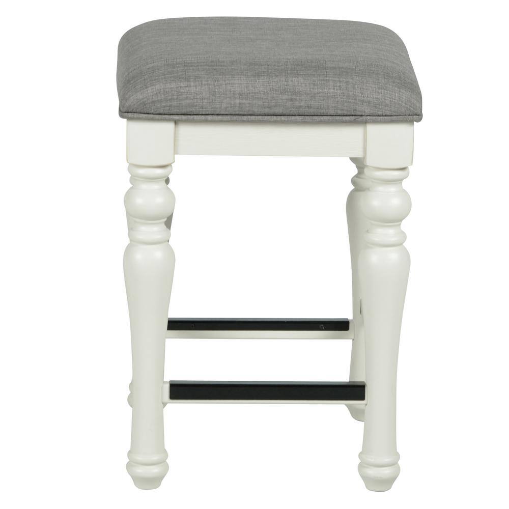 Transitional Ivory & Mocha 60" Sofa Bar Set with 4 Stools