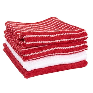 RITZ Terry Plaid Cotton Kitchen Towel and Dish Cloth Paprika Set of 3-Towels  and 3-Dish Cloths 95583A - The Home Depot