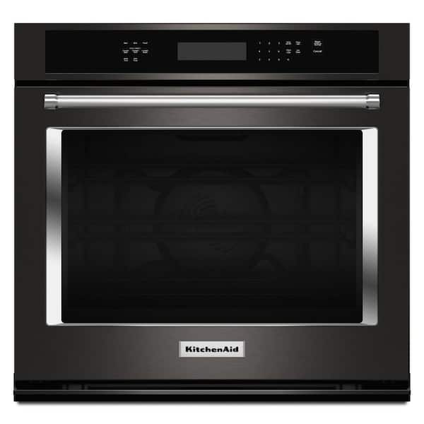 Kitchenaid 30 In Single Electric Wall Oven Self Cleaning With Convection Black Stainless Kose500ebs - Best 30 Single Electric Wall Oven
