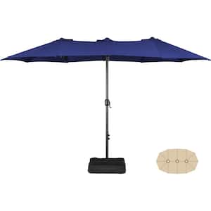 13 ft Twin Patio Parasol Triple-size Outdoor Umbrella