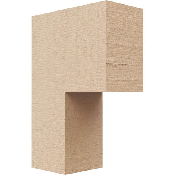 Ekena Millwork 2 in. x 6 in. x 4 in. Series 2 Classic Chapel Hill Rough Cedar Woodgrain Timberthane Polyurethane Corbel, Primed Tan