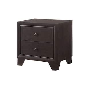 Madison 2-Drawer Espresso Nightstand 22 in. x 16 in. x 22 in.
