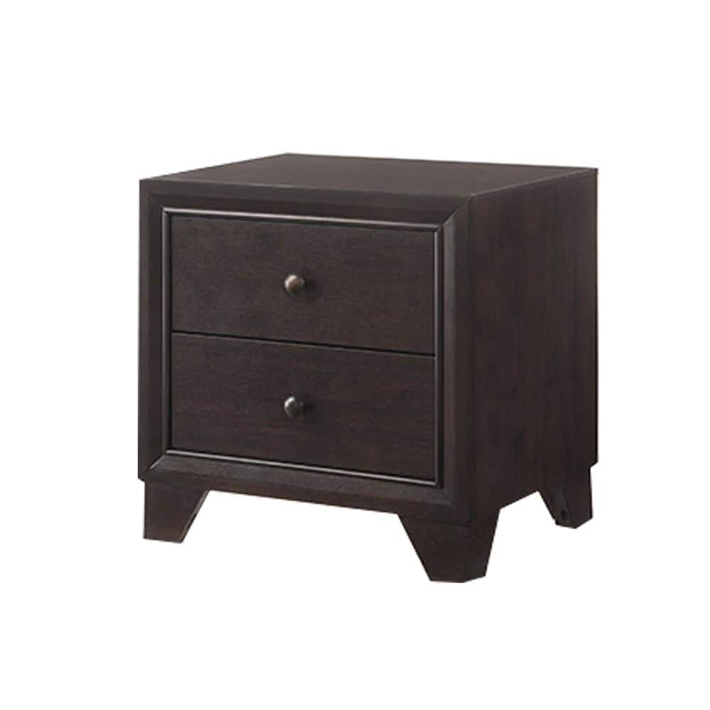 Madison Espresso Elegance 2-Drawer Nightstand