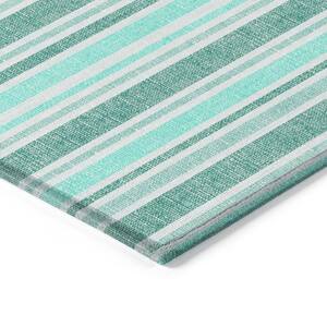 Chantille ACN531 Turquoise 10 ft. x 14 ft. Machine Washable Indoor/Outdoor Geometric Area Rug