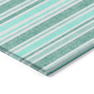 Chantille ACN531 Turquoise 2 ft. 3 in. x 7 ft. 6 in. Machine Washable Indoor/Outdoor Geometric Runner Rug