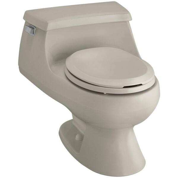 KOHLER Rialto 1-piece 1.6 GPF Single Flush Round Toilet in Sandbar