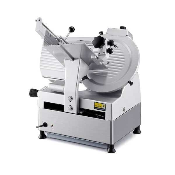 Automatic Meat Slicer, 550W Deli Slicer with a 12 in. Premium 65mm Blade, 0-0.3 in. Adjustable Thickness  in Silver