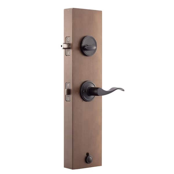 Heritage Tuscan Bronze Door Handleset and Waverlie Lever Trim