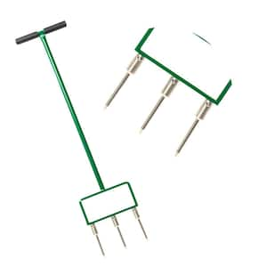 Landzie Hollow Tine Lawn Aerator Tool 42 in. Core Aerator and Grass ...